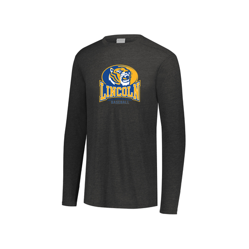 [FTLCUBBK-YS-LOGO3] Decker Youth Tri-Blend T-Shirt - Long Sleeve (Youth S, Black, Logo 3)