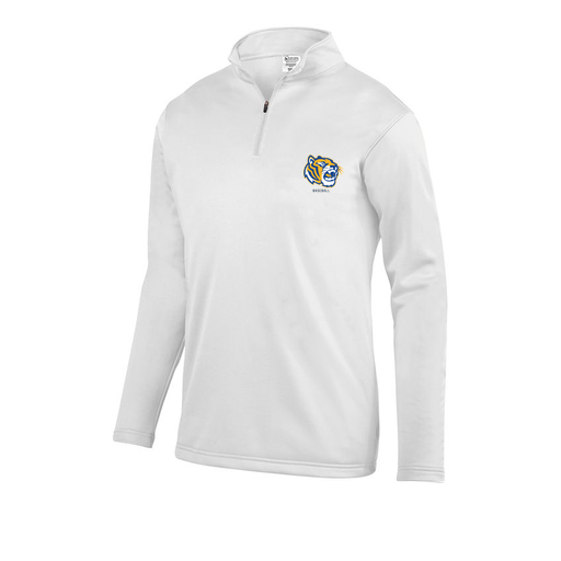[FOLQFFWH-YS-LOGO2] Decker Youth FlexFleece 1/4 Zip (Youth S, White, Logo 2)