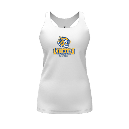 [CUS-DFW-RCBK-PER-WHT-FYS-LOGO1] Racerback Tank Top (Female Youth S, White, Logo 1)