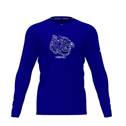 [CUS-DRIF-TEES-PER-CNK-LSL-RYL-YXS-LOGO2] Dri Fit Performance T-Shirt (Youth XS, Royal, Logo 2, Long Sleeve)