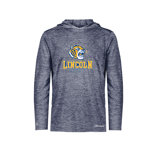 [FOLHCGNV-AS-LOGO1] Decker Men's Charge Hoodie (Adult S, Navy, Logo 1)