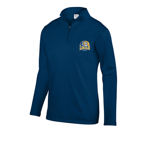 [FOLQFFNV-AS-LOGO3] Decker Men's FlexFleece 1/4 Zip (Adult S, Navy, Logo 3)