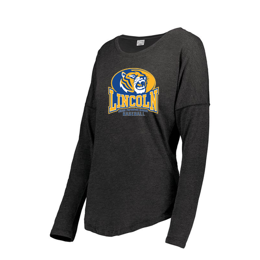 [FTLCUBBK-FAXS-LOGO3] Decker Women's Tri-Blend T-Shirt - Long Sleeve (Female Adult XS, Black, Logo 3)
